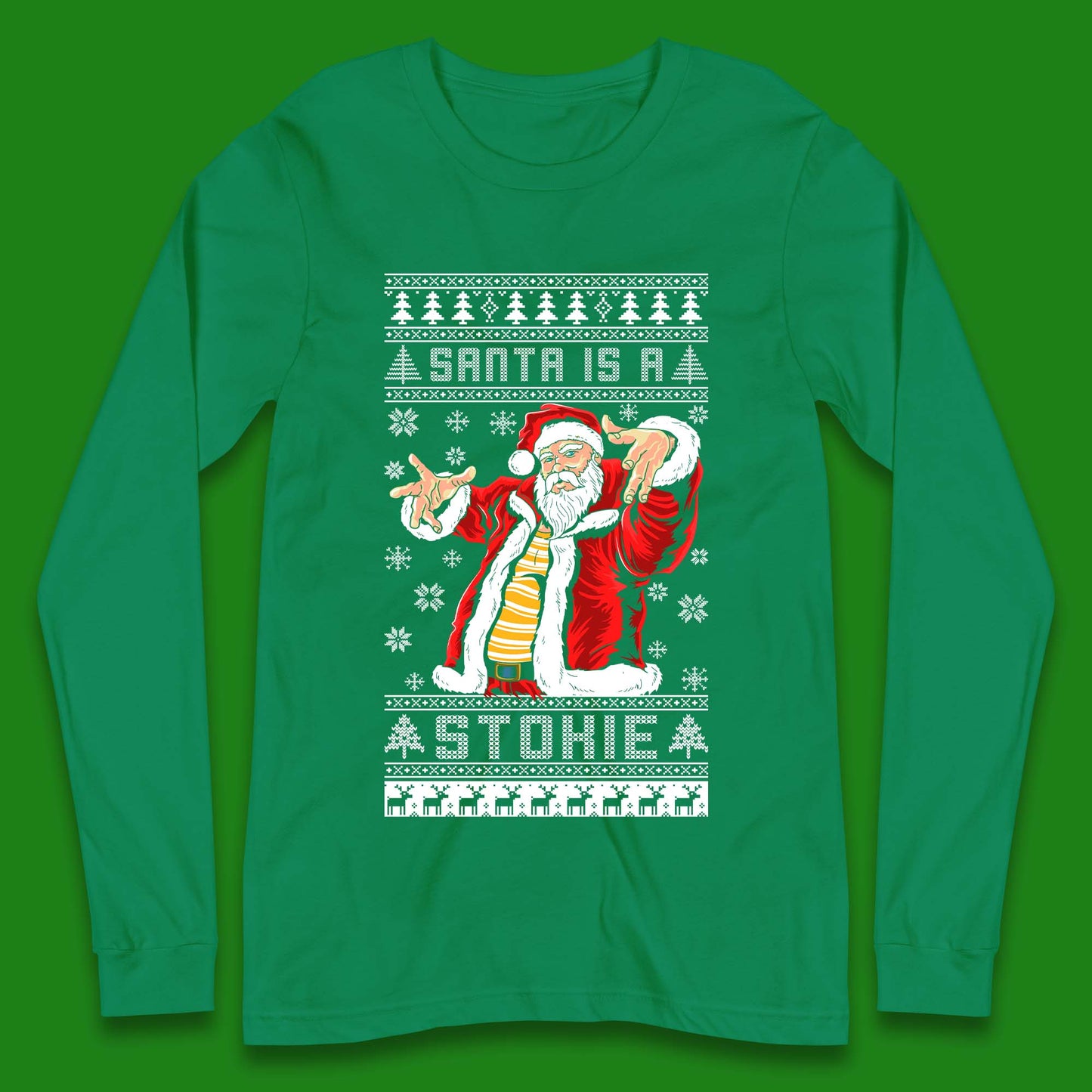 Santa is A Stokie Christmas Long Sleeve T-Shirt