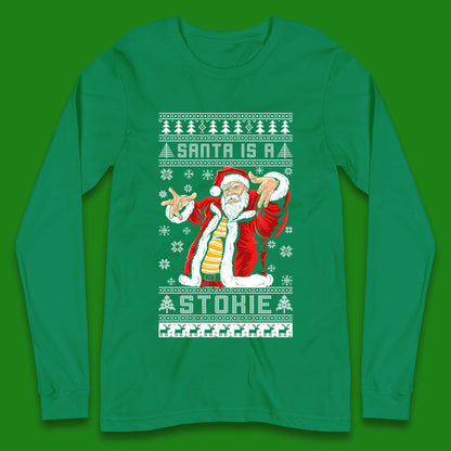 Santa is A Stokie Christmas Long Sleeve T-Shirt