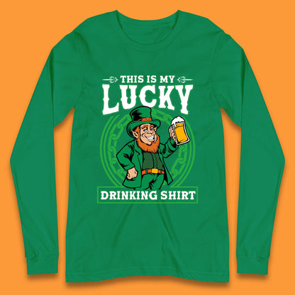 This Is My Lucky Drinking Shirt Irish Long Sleeve T-Shirt