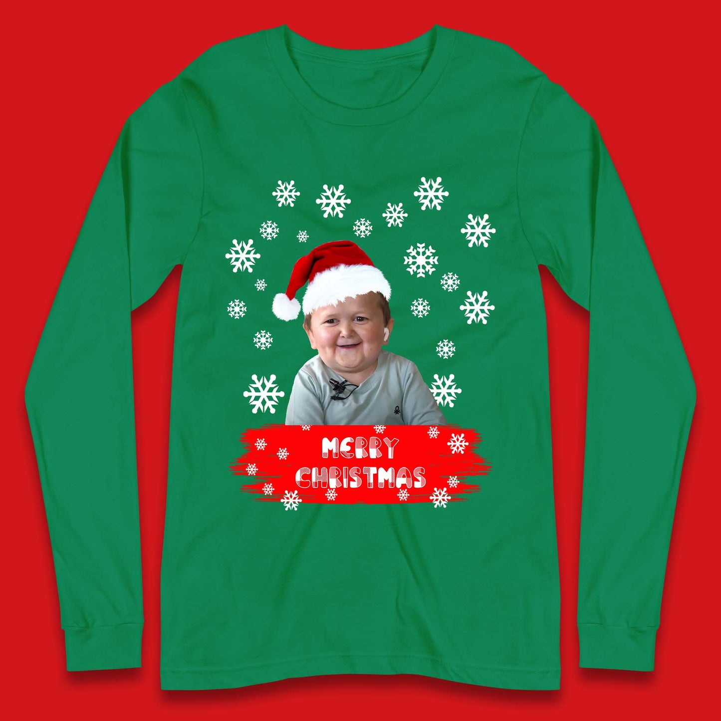 Merry Christmas Hasbulla Snowflakes Long Sleeve T-Shirt