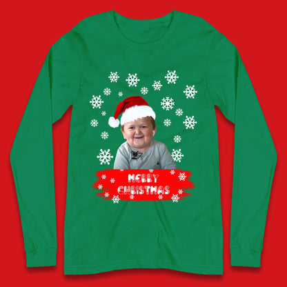 Merry Christmas Hasbulla Snowflakes Long Sleeve T-Shirt