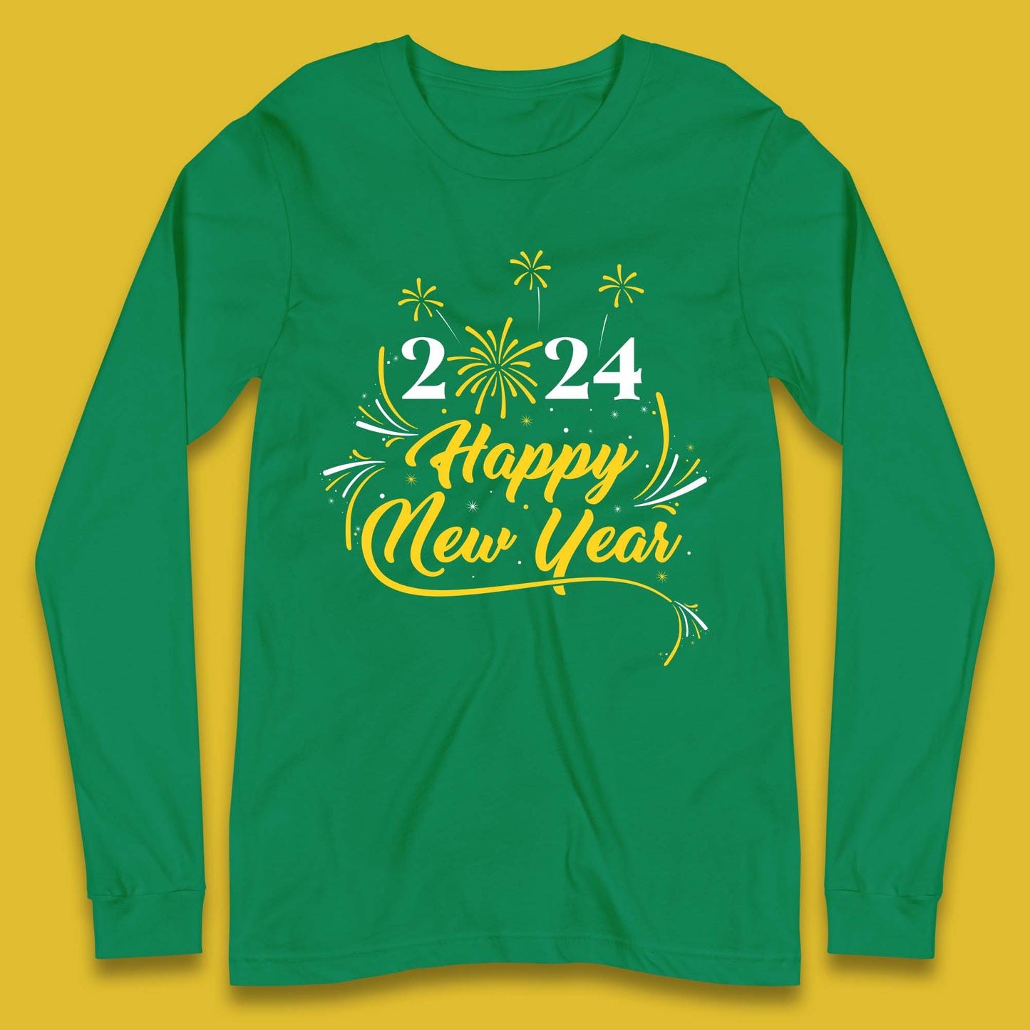 2024 Happy New Year Fireworks Long Sleeve T-Shirt