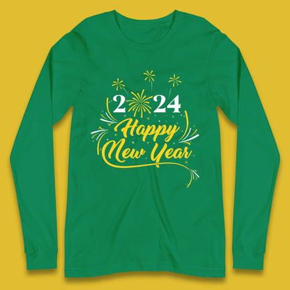 2024 Happy New Year Fireworks Long Sleeve T-Shirt