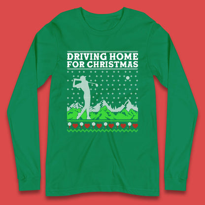 Driving Home For Christmas Golf  Long Sleeve T-Shirt