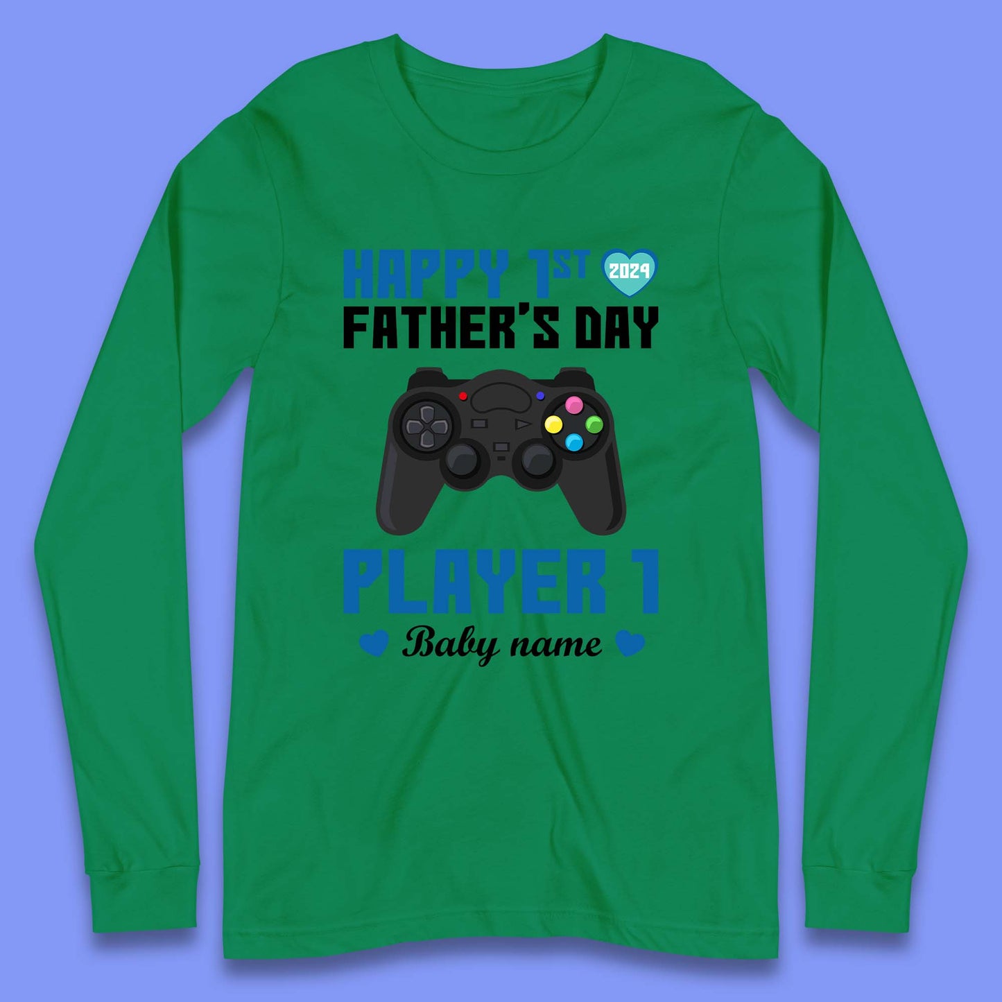 Personalised Happy First Father's Day Long Sleeve T-Shirt