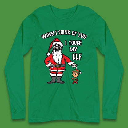 Cheeky Rude Funny Christmas Long Sleeve T-Shirt
