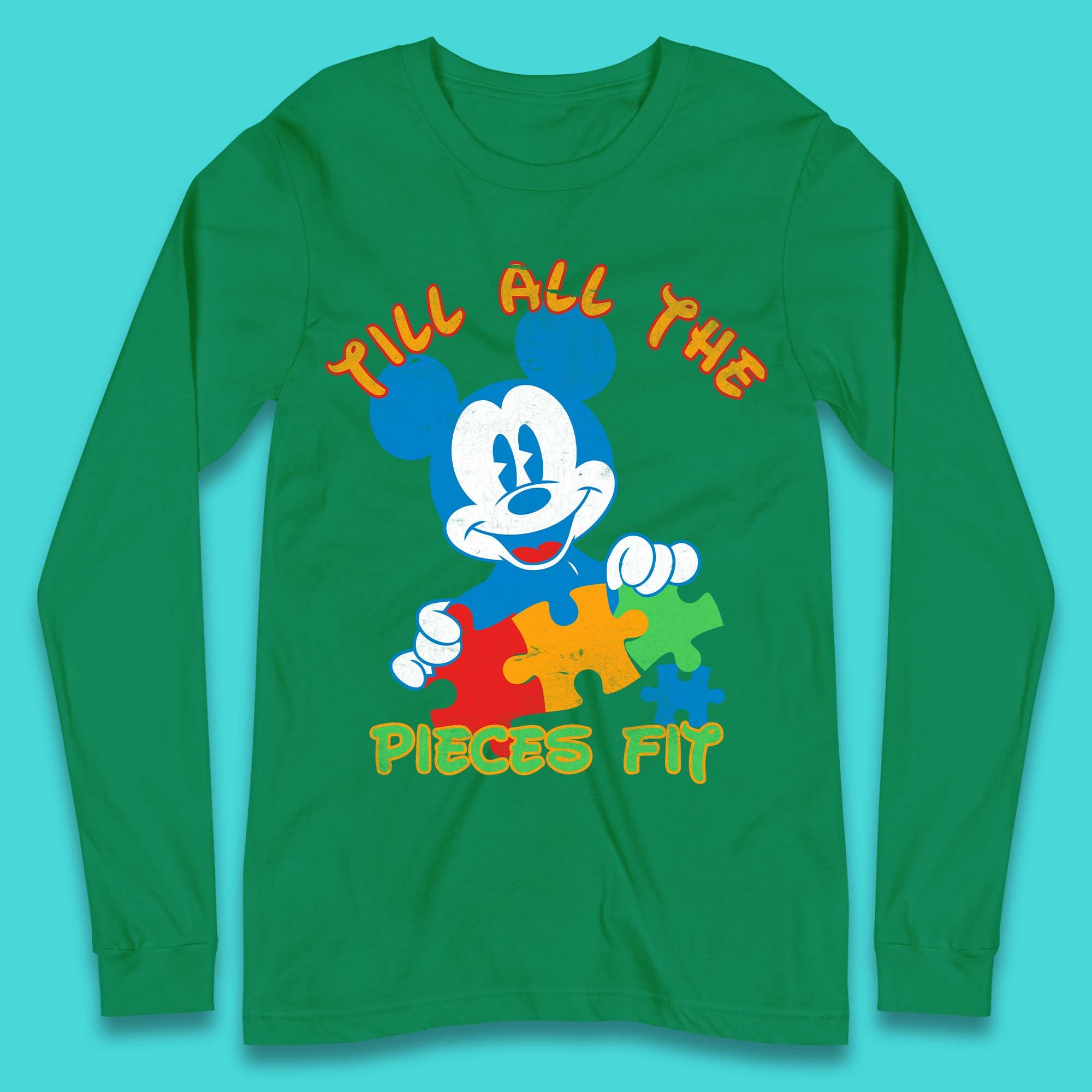 Autism Mickey Mouse Long Sleeve T-Shirt
