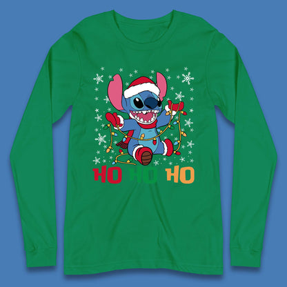 Happy Santa Stitch Christmas Long Sleeve T-Shirt