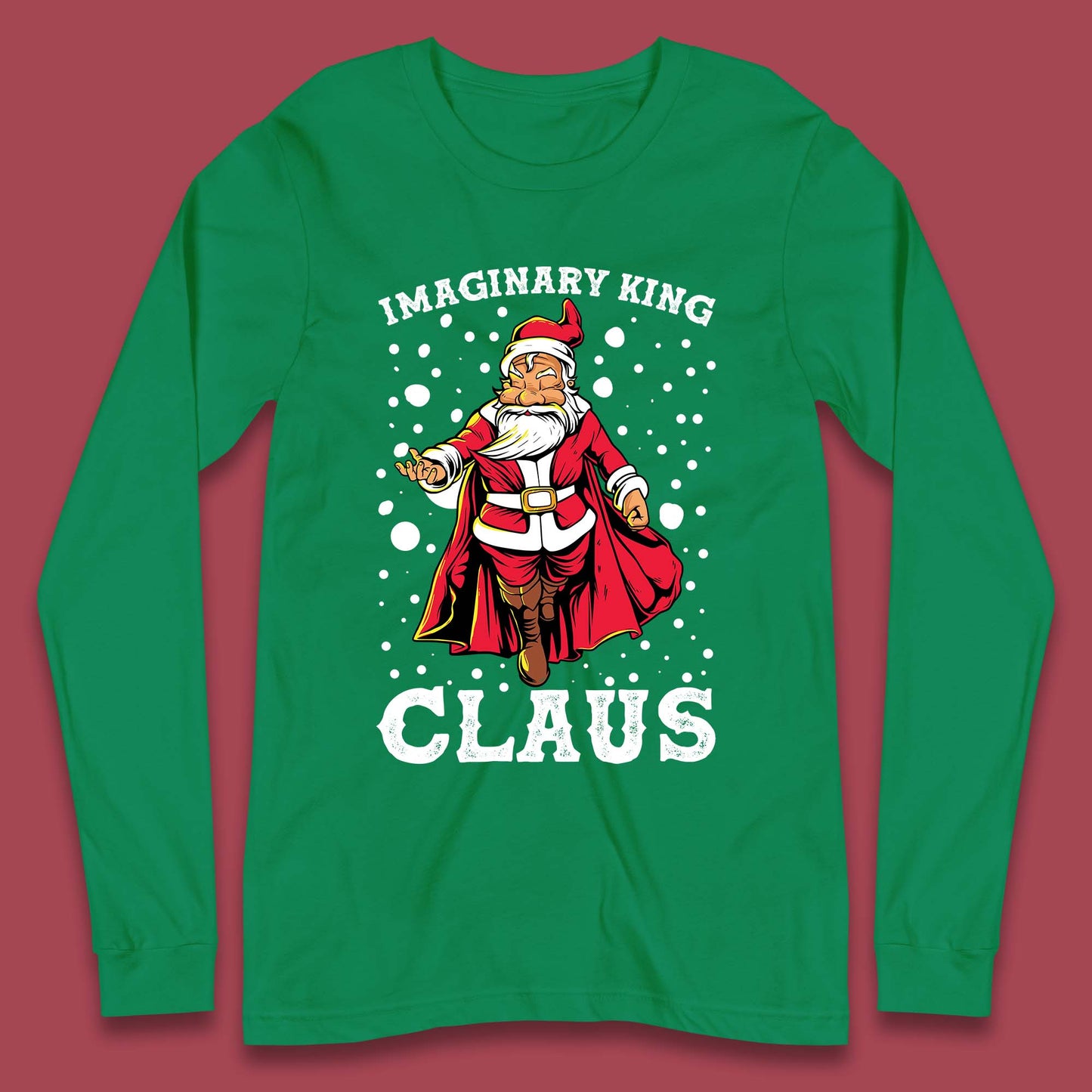 imaginary king santa christmas long sleeve t shirt