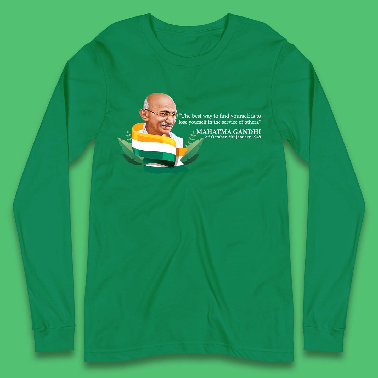 Mahatma Gandhi Quotes Long Sleeve T-Shirt