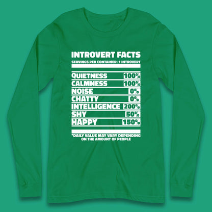 Introvert Facts Long Sleeve T-Shirt