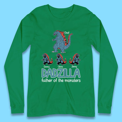 Personalised Dadzilla Long Sleeve T-Shirt