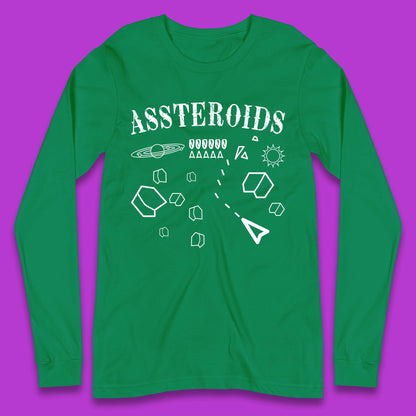 Assteroids Video Game Long Sleeve T-Shirt