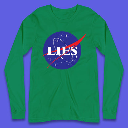 NASA Lies Logo Parody Long Sleeve T-Shirt