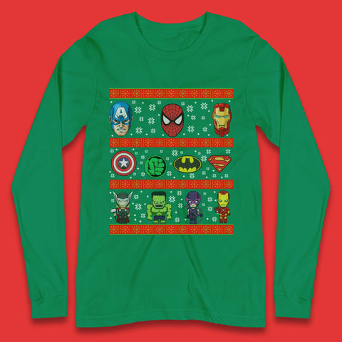 Avengers Superhero Christmas Long Sleeve T-Shirt
