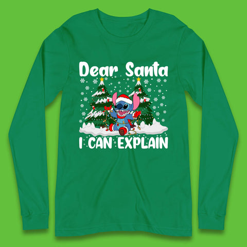 Santa Stitch Christmas Long Sleeve T-Shirt