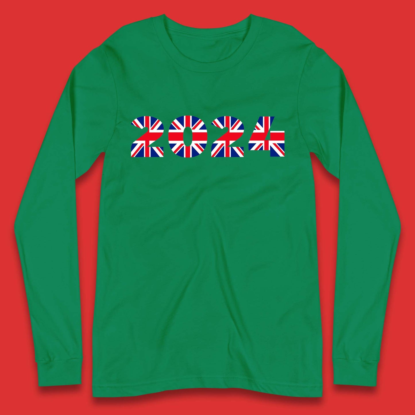 New Year 2024 UK Flag Long Sleeve T-Shirt