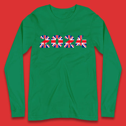 New Year 2024 UK Flag Long Sleeve T-Shirt