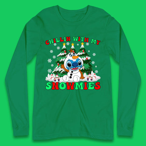 Snowman Stitch Christmas Long Sleeve T-Shirt