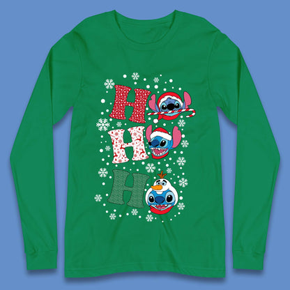 Ho Ho Ho Stitch Christmas Long Sleeve T-Shirt