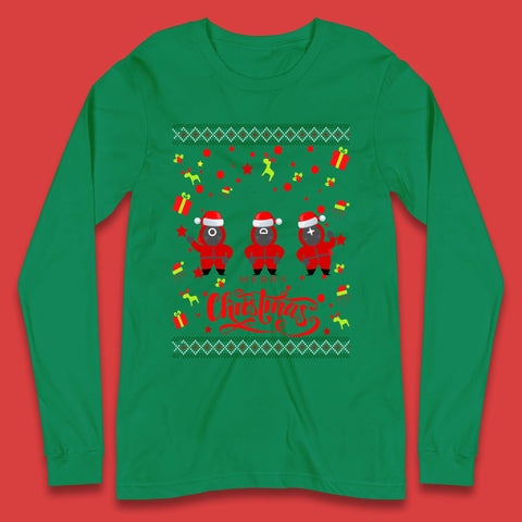 Squid Game Guards Christmas Long Sleeve T-Shirt