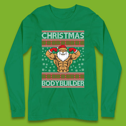 Ugly Christmas Bodybuilder Long Sleeve T-Shirt