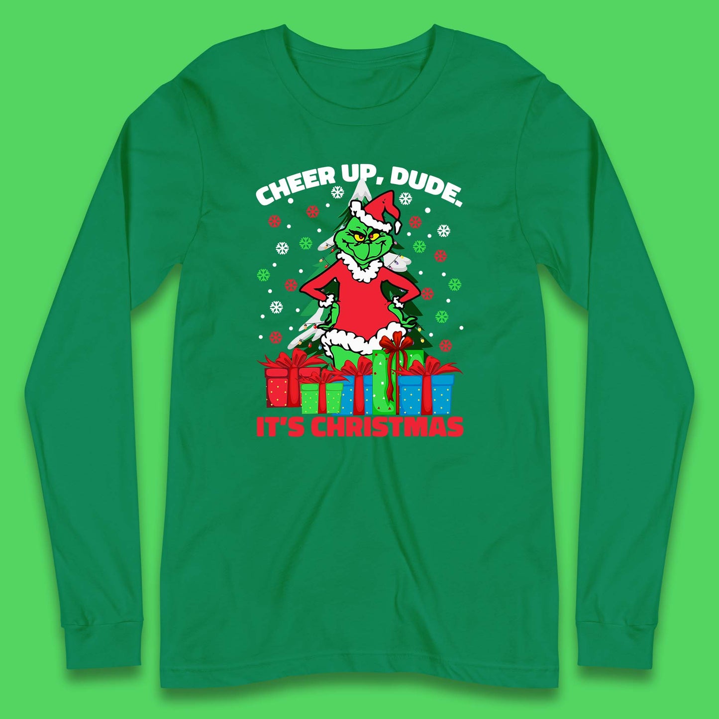 cheer up dude it's christmas long sleeve t shirt