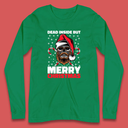 hipster skull christmas long sleeve t shirt