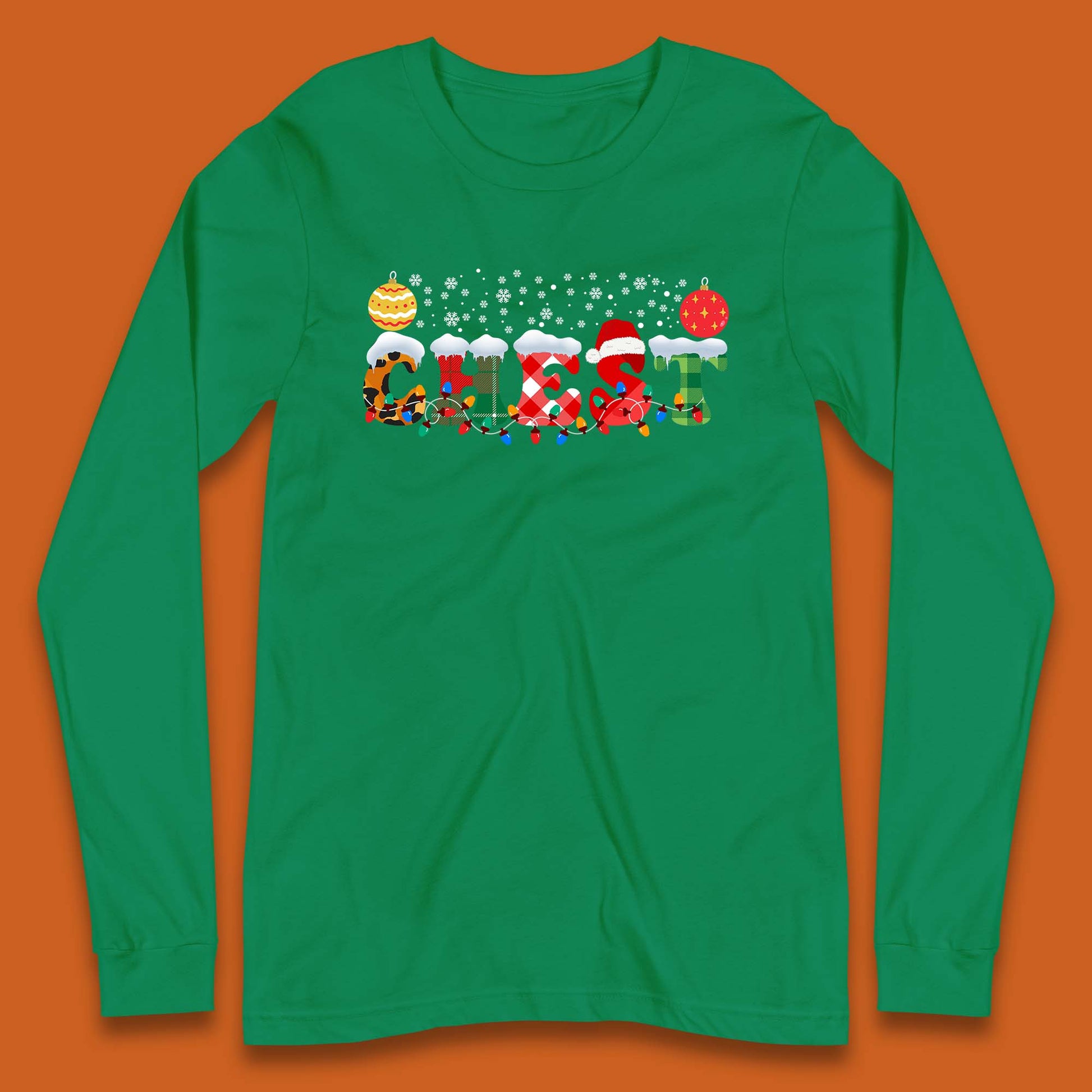 chest and nuts christmas snow winter t shirt