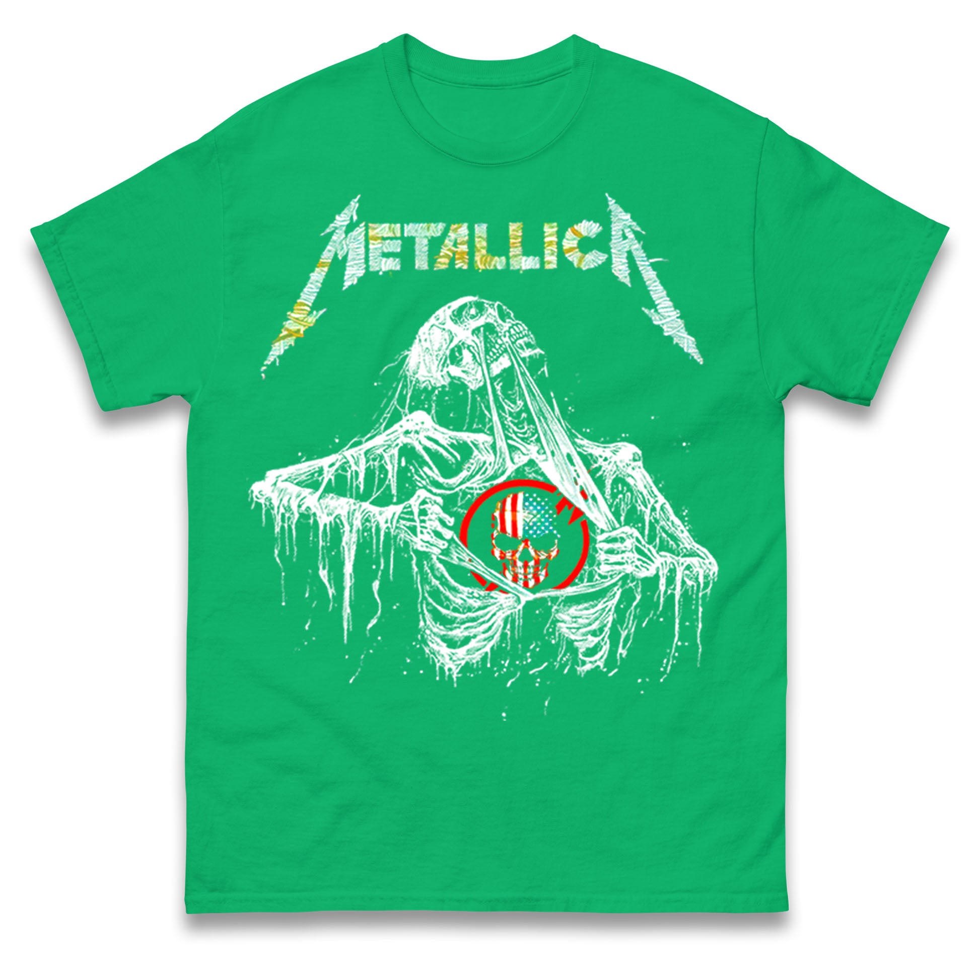 Metallica USA Skull T Shirt