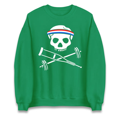 Johnny Knoxville Crutch Barbell and Bones Jumper