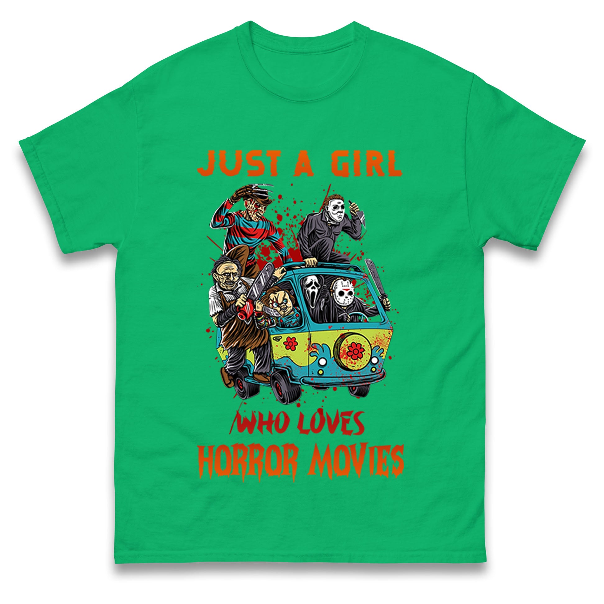 Just A Girl Who Loves Horror Movies  t shirts
