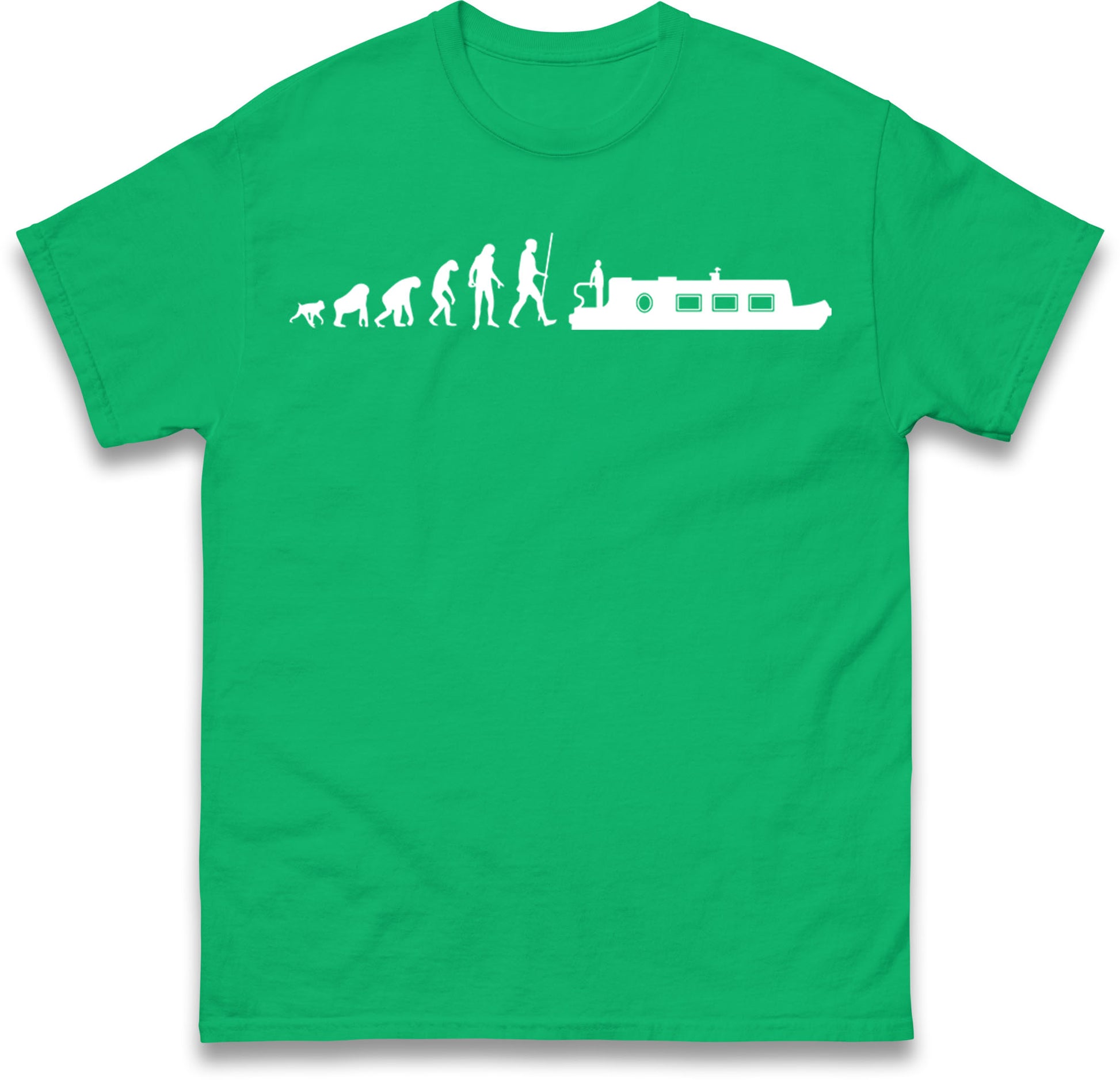 Human Evolution Canal boat T Shirt