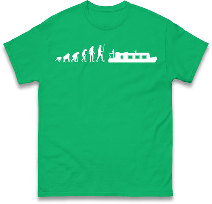 Human Evolution Canal boat T Shirt