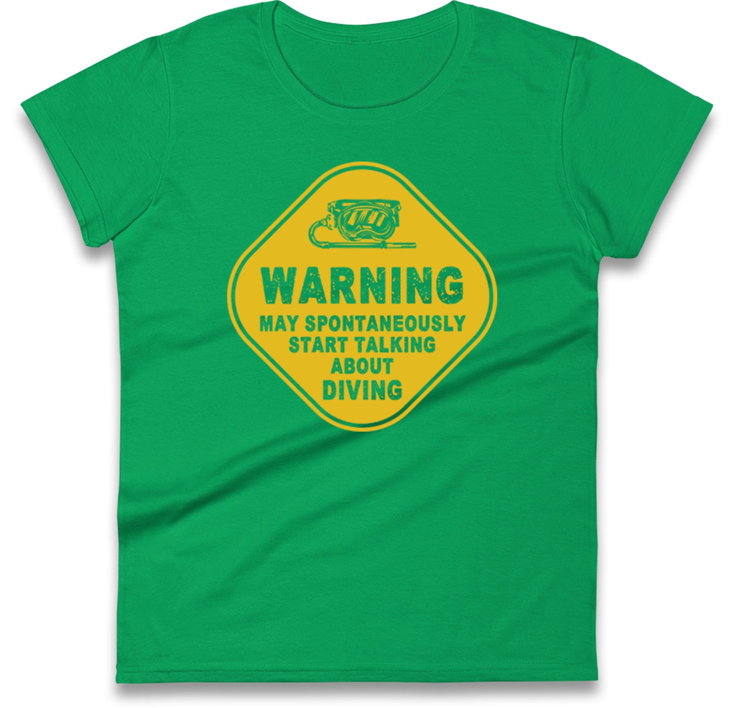 warning diving womens t shirt