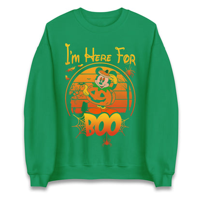 Mickey Mouse Im Here For Boo Halloween Sweatshirt
