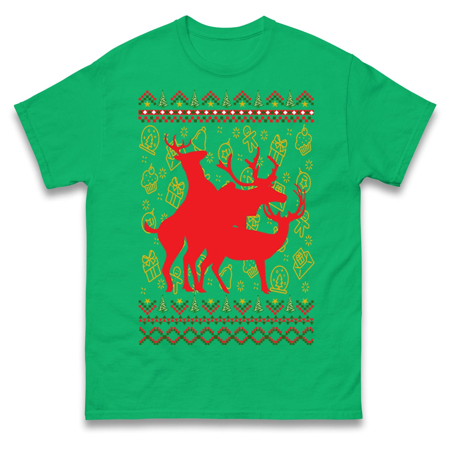 Reindeer Making Fun Christmas T Shirt