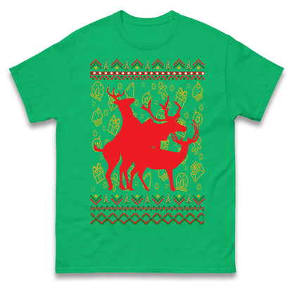 Reindeer Making Fun Christmas T Shirt
