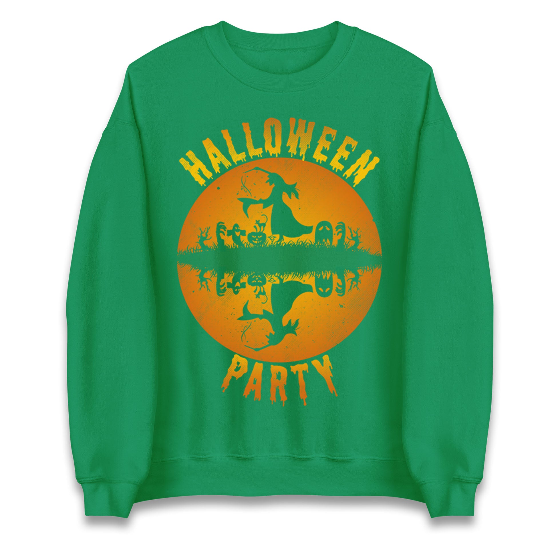 Scary Witch Halloween Party Sweatshirt
