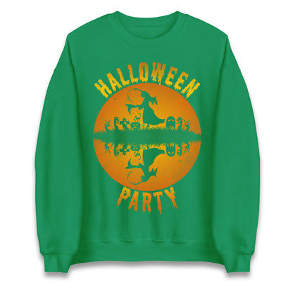 Scary Witch Halloween Party Sweatshirt
