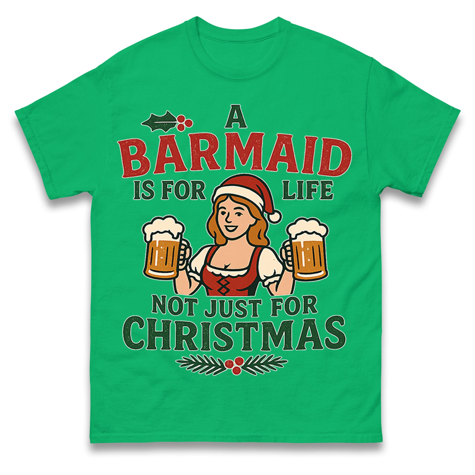 Barmaid Xmas T Shirt