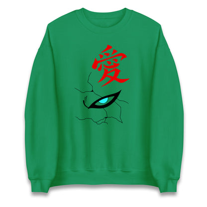 naruto shippuden gaara naruto face sweatshirt