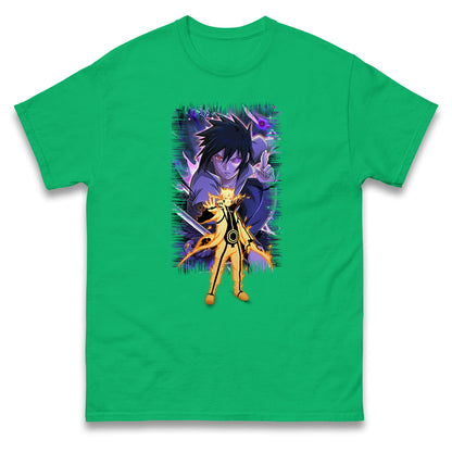 sasuke uchiha and naruto uzumaki t shirt