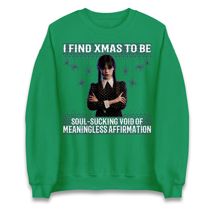 Wednesday Addams Family Christmas Jumper