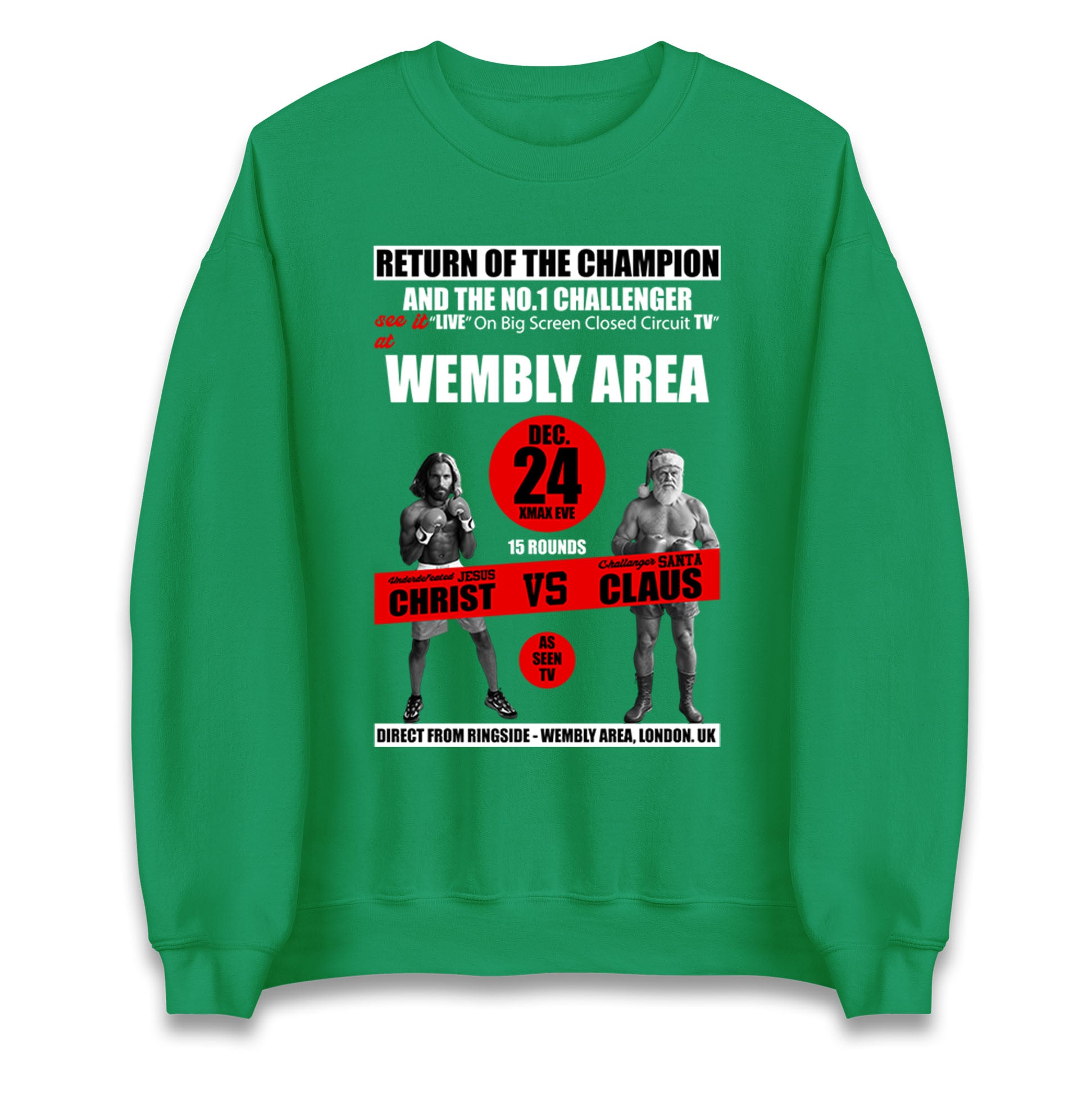 Jesus Christ Vs Santa Claus Jumper 