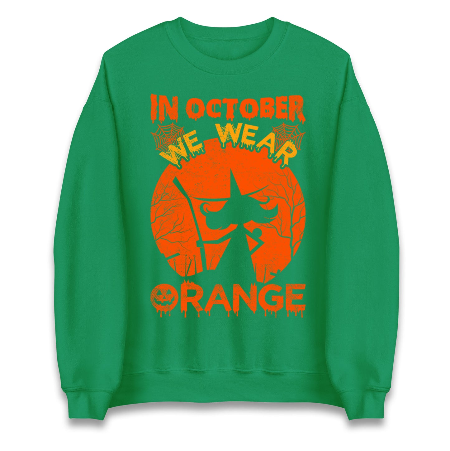 In October We Wear Orange Halloween Sweatshirt
