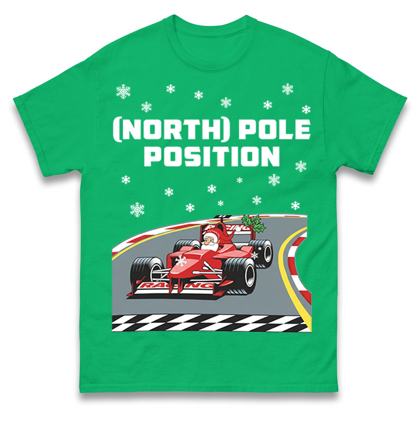 Santa North Pole Position F1 Christmas T Shirt