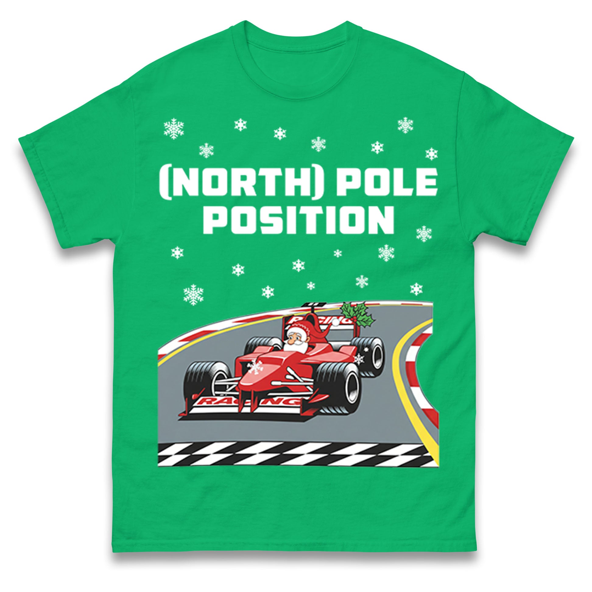 Santa North Pole Position F1 Christmas T Shirt