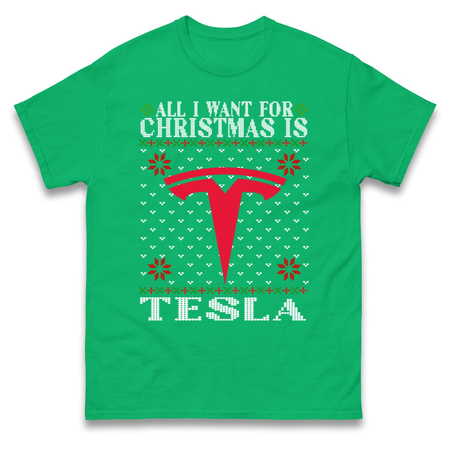 tesla christmas t shirt