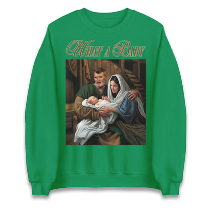 Roy Keane What a Baby Meme Christmas Sweater